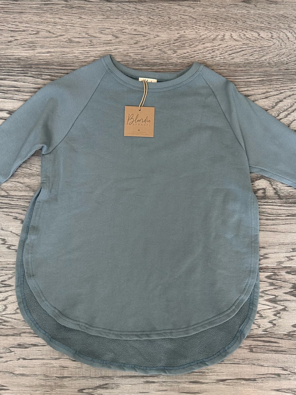 Women's Sage Green Cozy Curved-Hem Sweater